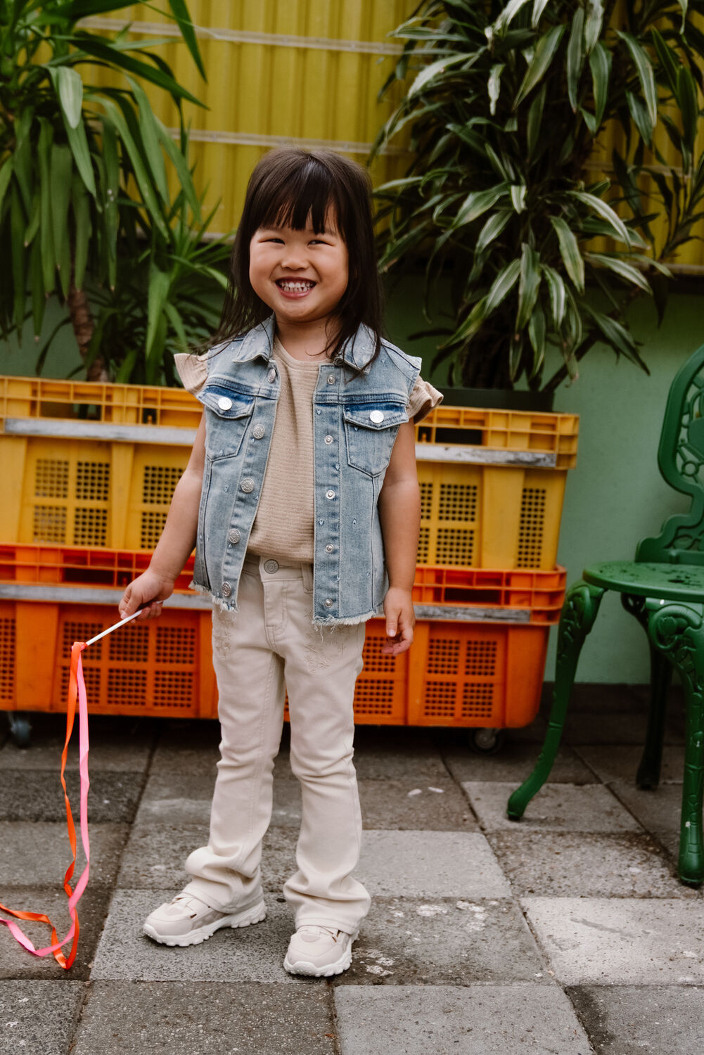 Blaue DAILY7 Gilet DENIM GILET ALLOVER PRINT - large