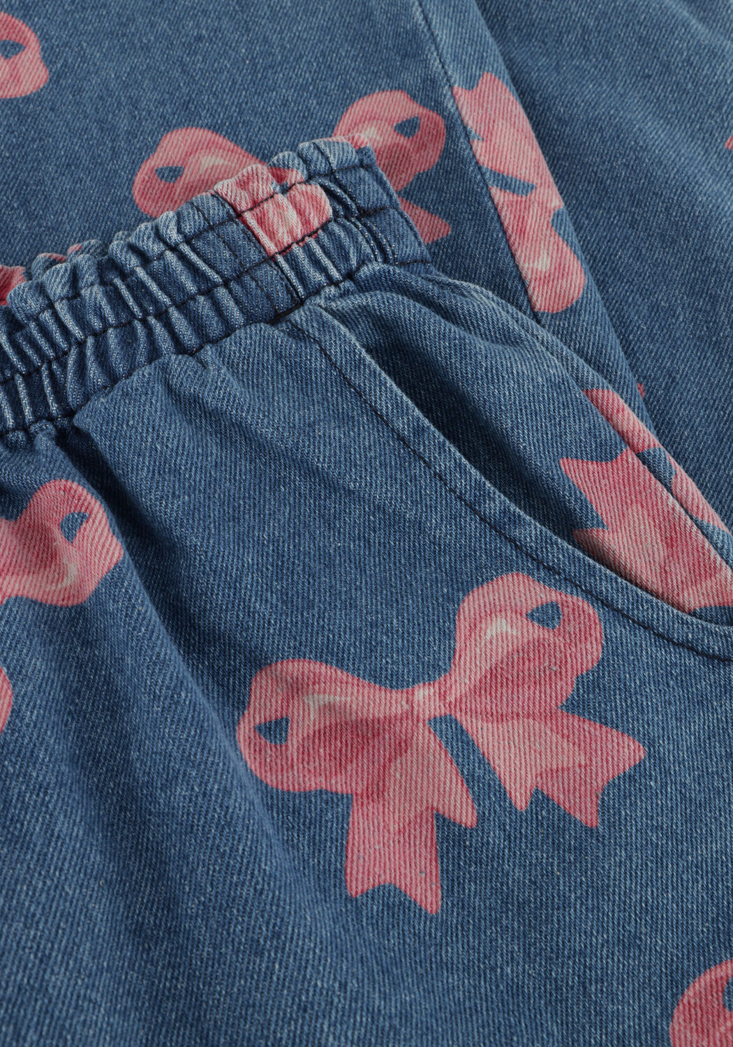 Blaue KONGES SLOJD Slim fit jeans MAGOT FRILL PANTS GOTS - large