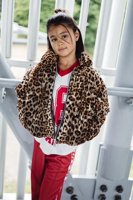 Braune Salty Stitch Fake-Fur-Jack PANTHER BOMBER JACKET - large