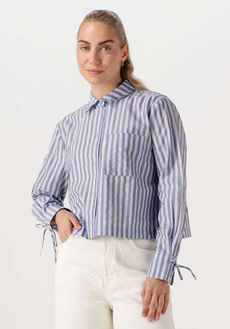 Blaue MODSTRÖM Blusen MEYRICKMD STRIPE SHIRT - large