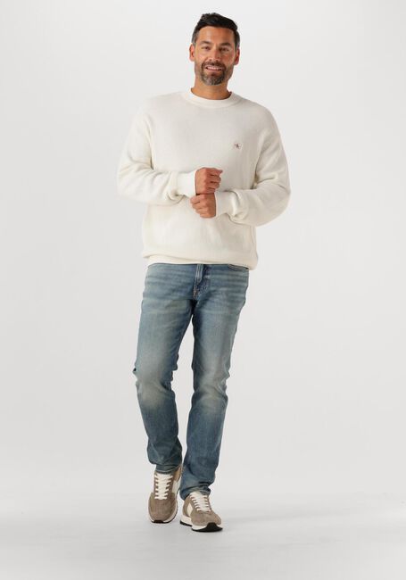 Ecru CALVIN KLEIN Pullover LS EZ COTTON WAFFLE CREWNK SWTR 9 - large