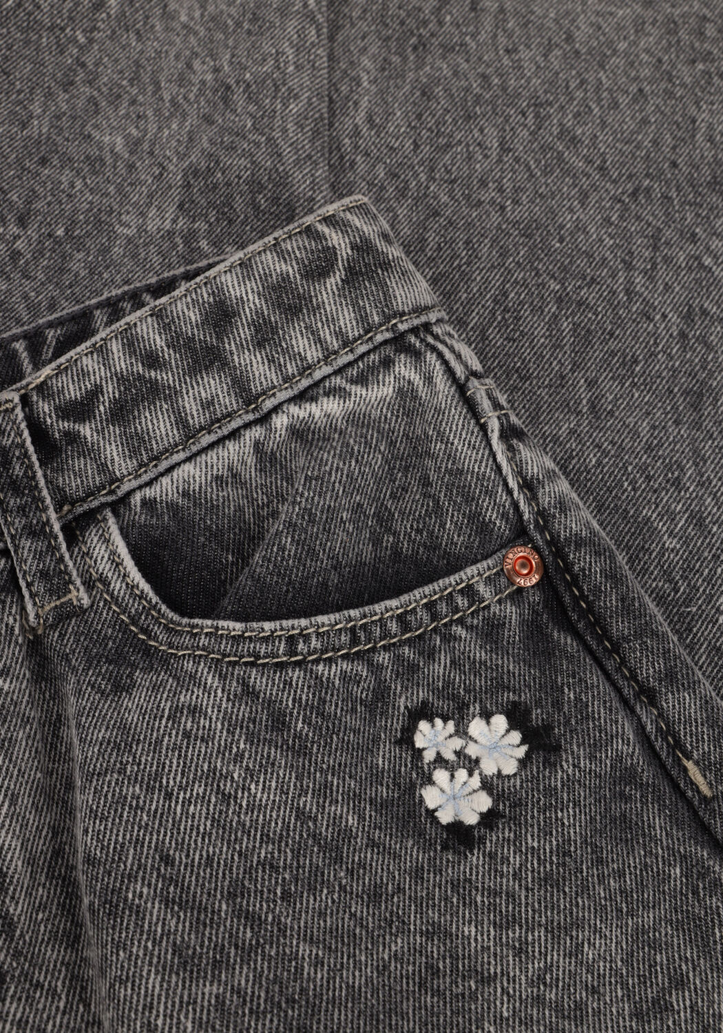 Graue VINGINO Straight leg jeans CHIARA FLOWER - large