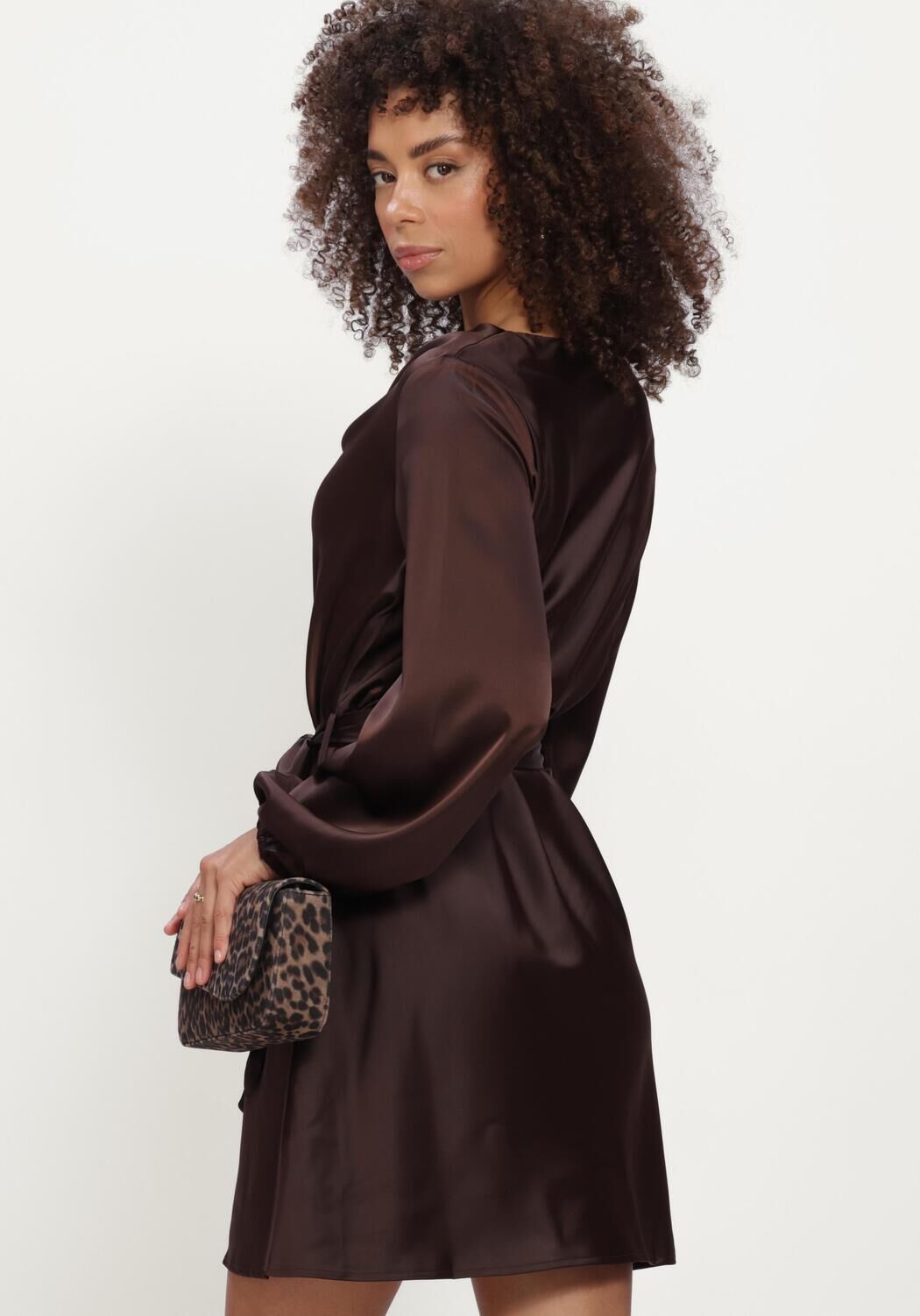 Braune Y.A.S. Midikleid YASTHEA LS DRESS - large