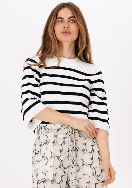 Weiße NEO NOIR Pullover MINKA STRIPE KNIT BLOUSE - large