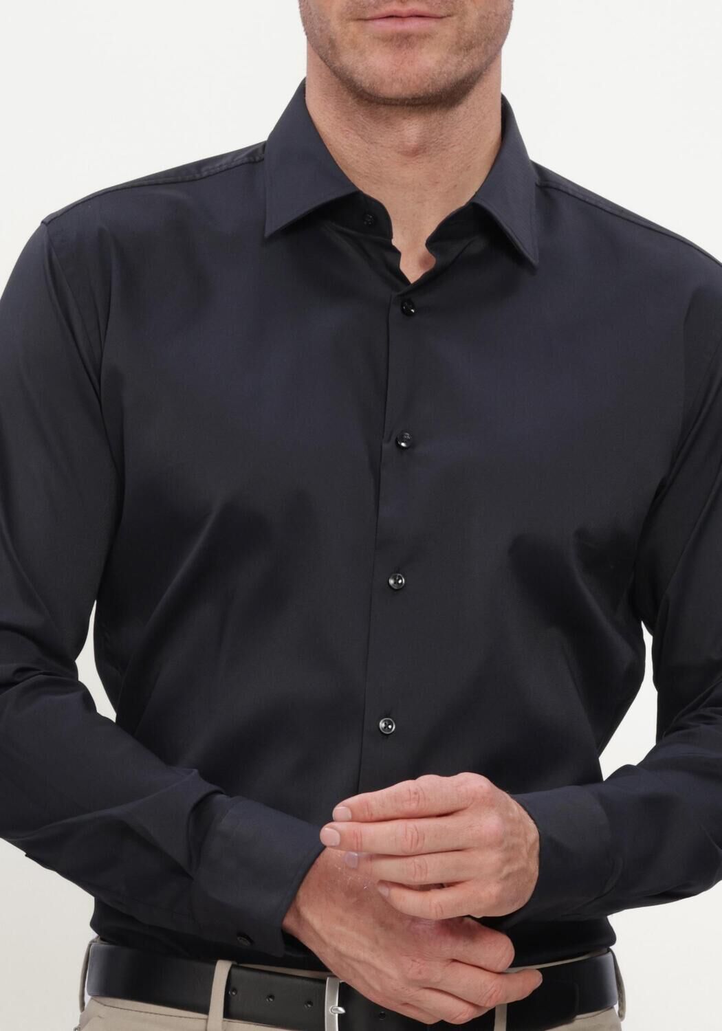 Dunkelblau BOSS BLACK Klassisches Oberhemd P-HANK-KENT-C1-222 - large