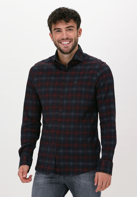 Graue VANGUARD Casual-Oberhemd LONG SLEEVE SHIRT CHECK PRINTE - large