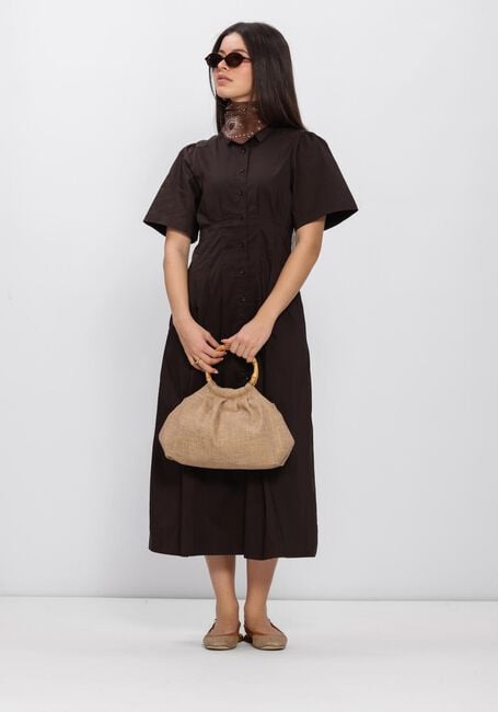 Braune NEO NOIR Kleider BAIA POPLIN DRESS - large
