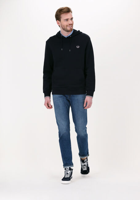 Dunkelblau FRED PERRY Pullover & Cardigans TIPPED HOODED SWEATSHIRT - large