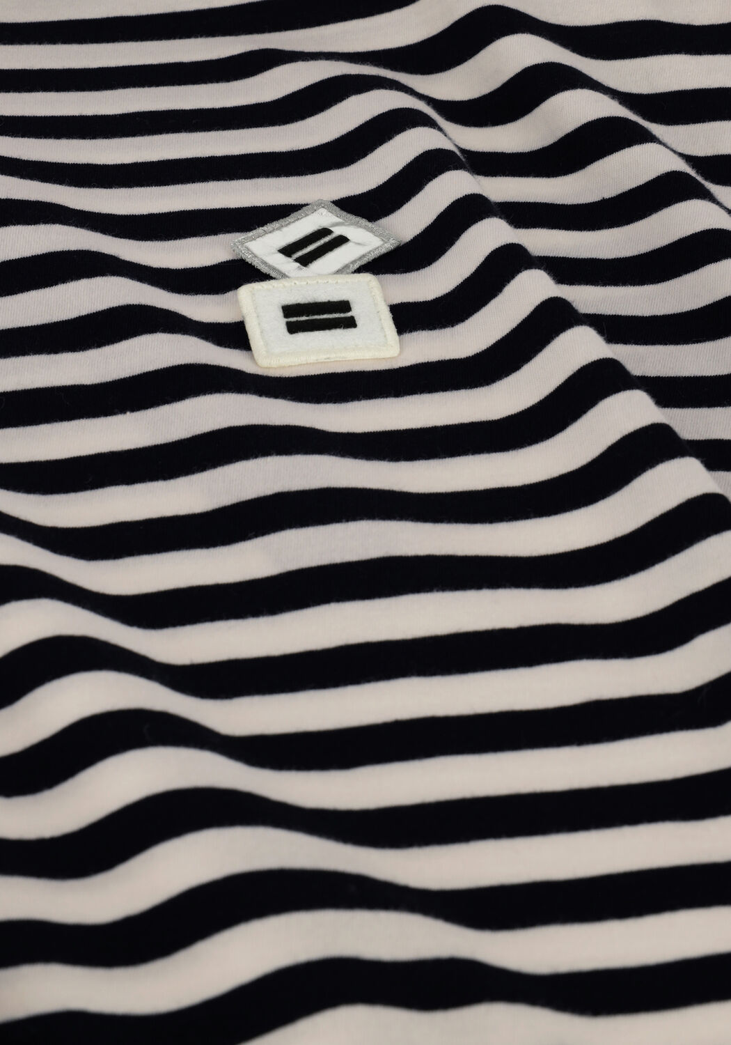 Schwarze 10DAYS Top TEE STRIPE - large