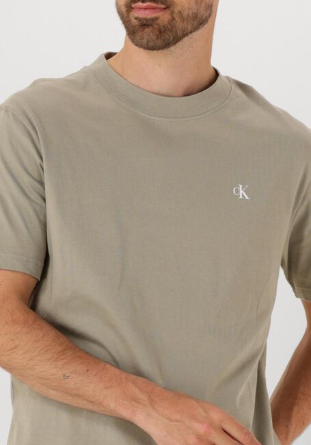 Khaki CALVIN KLEIN T-shirt PAINTED CALVIN KLEIN JEANS TEE - large