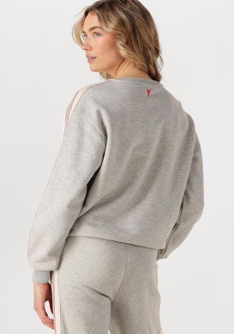 Graue ALIX THE LABEL Sweatshirt LADIES KNITTED STRIPE TAPE SWEATER - large
