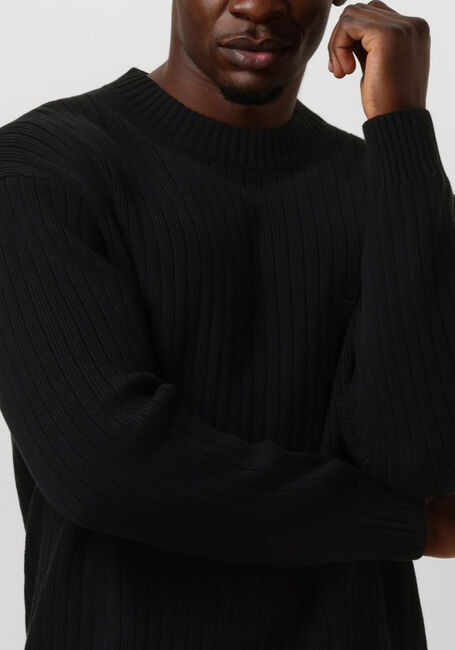 Schwarze CALVIN KLEIN Pullover LINEAR SWEATER - large