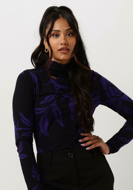 Lilane JANSEN AMSTERDAM Tops & T-shirts VBF101 JERSEY PRINT TOP WITH WRINKLING AT TURTLE NECK - large