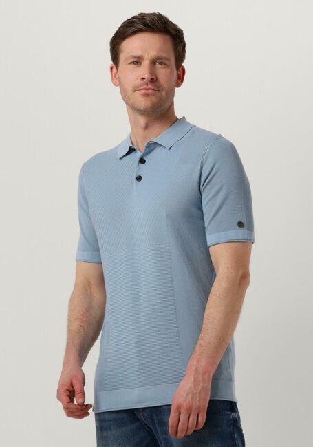Hellblau CAST IRON Polo-Shirt SHORT SLEEVE POLO COTTON MODAL - large