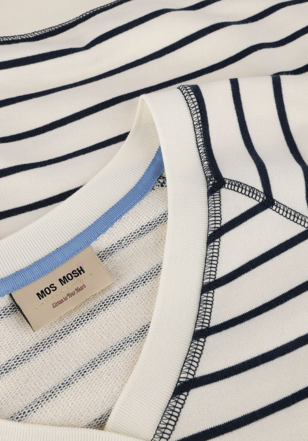 Blaue MOS MOSH Sweatshirt MMMAGGIE STRIPE SWEATSHIRT - large