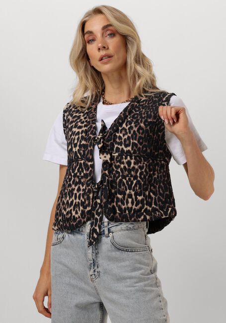 Braune NEO NOIR Gilet CRISSA LEO VEST - large
