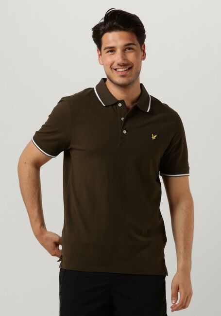 Grüne LYLE & SCOTT Polo-Shirt TIPPED POLO SHIRT - large