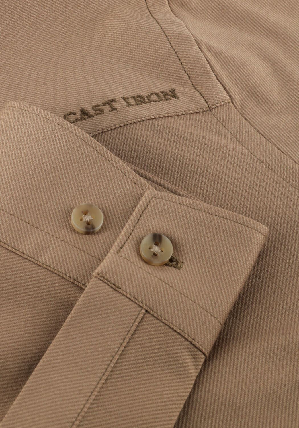 Beige CAST IRON Casual-Oberhemd CF TECH TWILL JERSEY - large