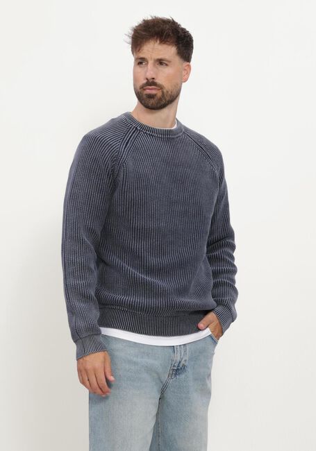 Dunkelblau ANERKJENDT Pullover AKSUNE WASHED PATENT KNIT - large