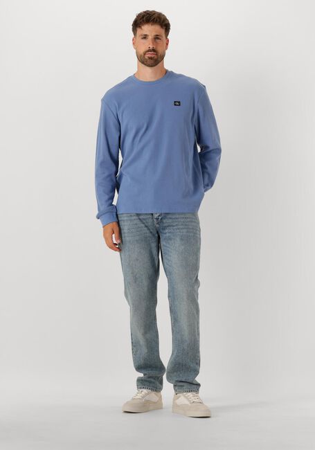 Hellblau CALVIN KLEIN Pullover LS WAFFLE BADGE CREWNK TEE - large