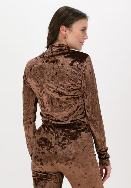Braune CATWALK JUNKIE Top LS VELVET - large
