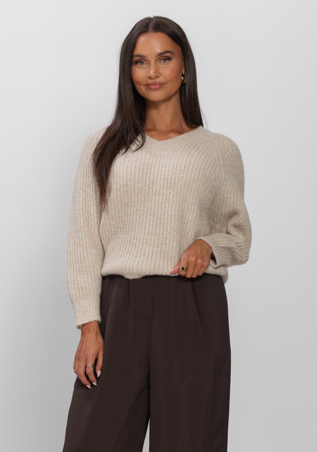 Beige BY-BAR Pullover LUNE PULLOVER - large