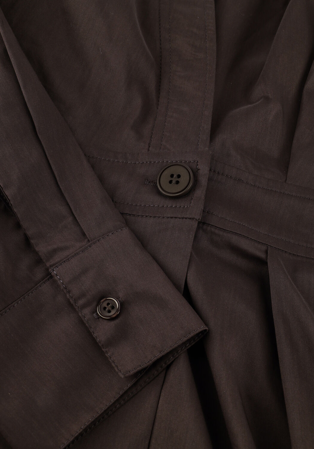 Braune NEO NOIR Midikleid OTTANA POPLIN DRESS - large