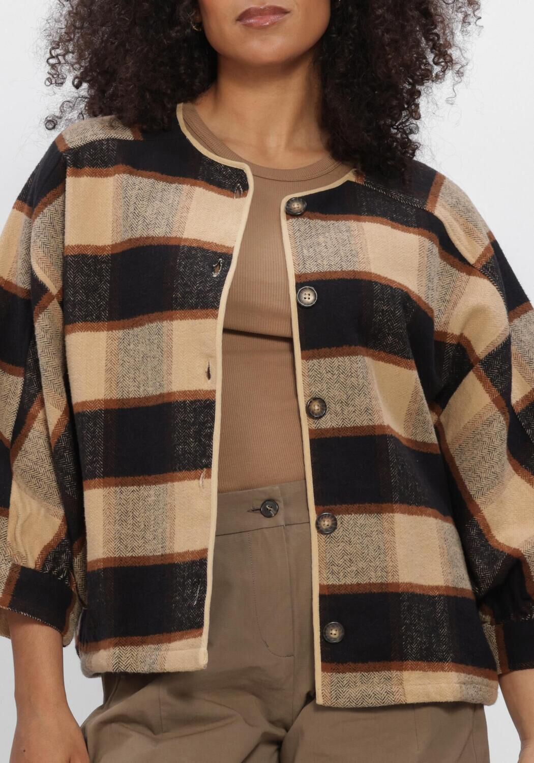 Mehrfarbige/Bunte SUMMUM Jack JACKET HEAVY CHECK - large