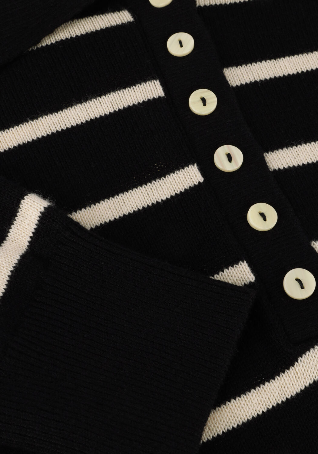 Schwarze MODSTR&Ouml;M Pullover MALVAMD STRIPE POLO - large