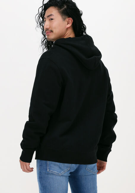 Schwarze CALVIN KLEIN Strickjacke STACKED LOGO ZIP-THROUGH - large