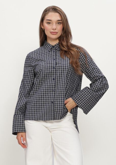 Dunkelblau NEO NOIR Blusen DREW CHECK BEDAZ SHIRT - large