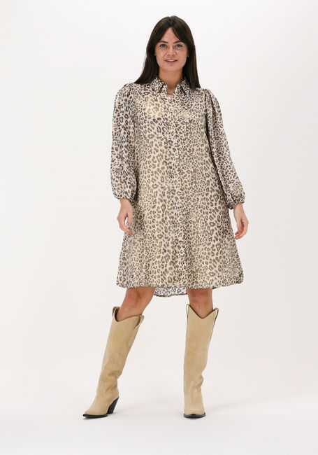 Beige Y.A.S. Minikleid YASLEONA 7/8 SHIRT DRESS - large