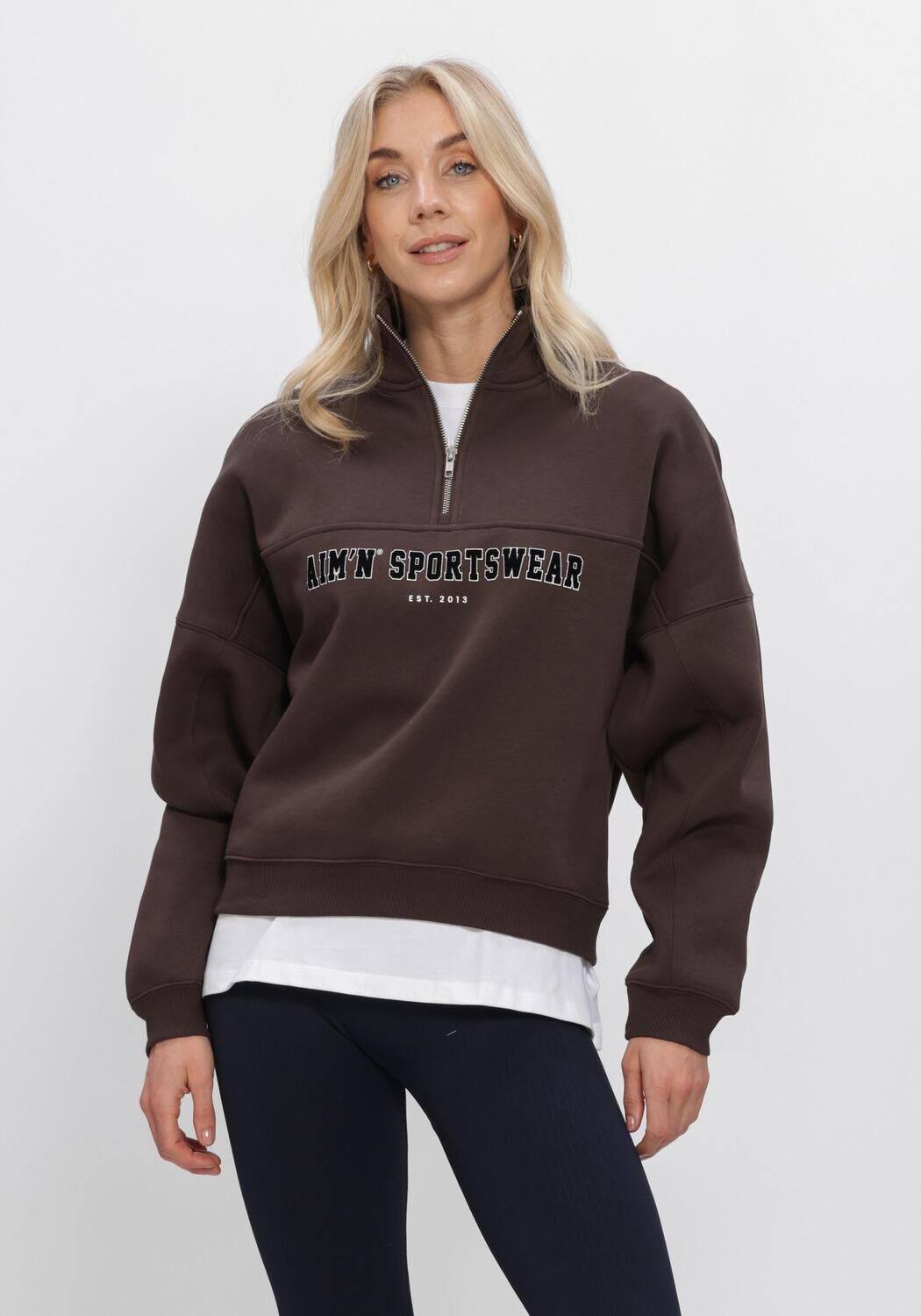 Braune AIM'N Pullover VARSITY SWEAT HALF ZIP - large