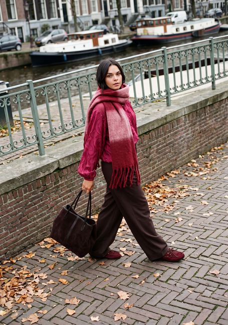 Rote POM AMSTERDAM Blusen JAQCUARD BURGUNDY RED - large