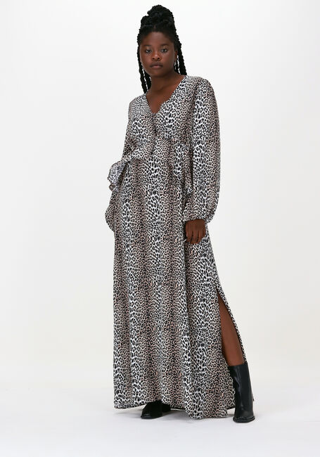 Beige NOTES DU NORD Maxikleid ALICIA LEOPARD DRESS - large