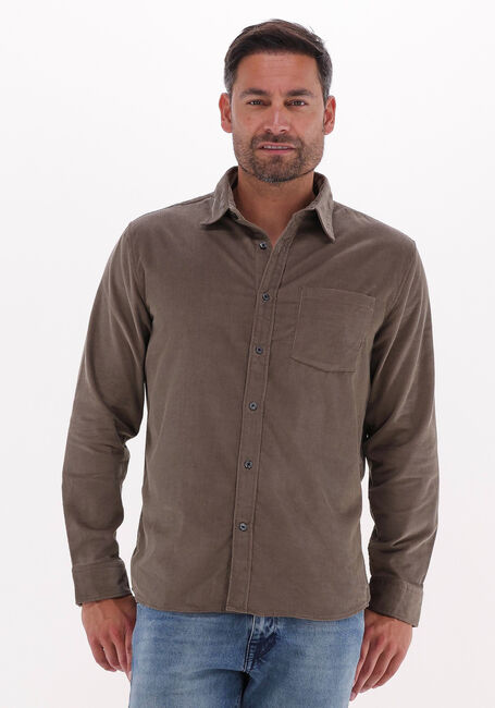 Taupe SELECTED HOMME Casual-Oberhemd REGBEN JAMIN CORD SHIRT - large