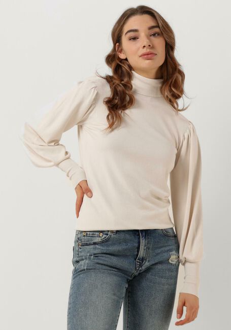 Ecru SUMMUM Rollkragenpullover PULLOVER PUFFY SLEEVES CIRCULAR KNIT - large