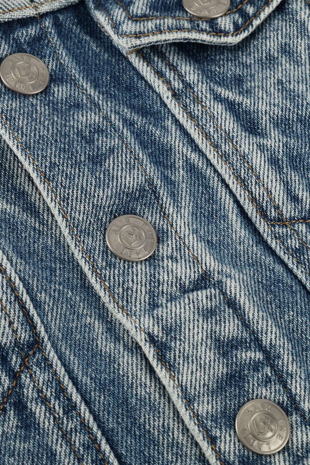 Blaue ALIX MINI Jeansjacke COLOUR BLOCK DENIM JACKET - large