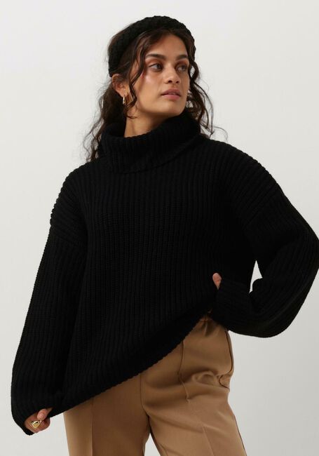 Schwarze SELECTED FEMME Rollkragenpullover SLFSEFIKA LS KNIT ROLLNECK - large