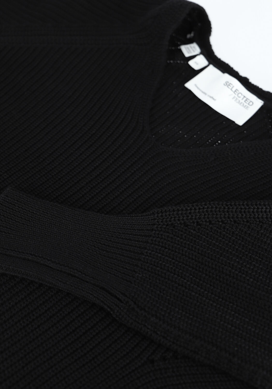 Schwarze SELECTED WOMEN Pullover EMMY LS KNIT V-NECK B - large