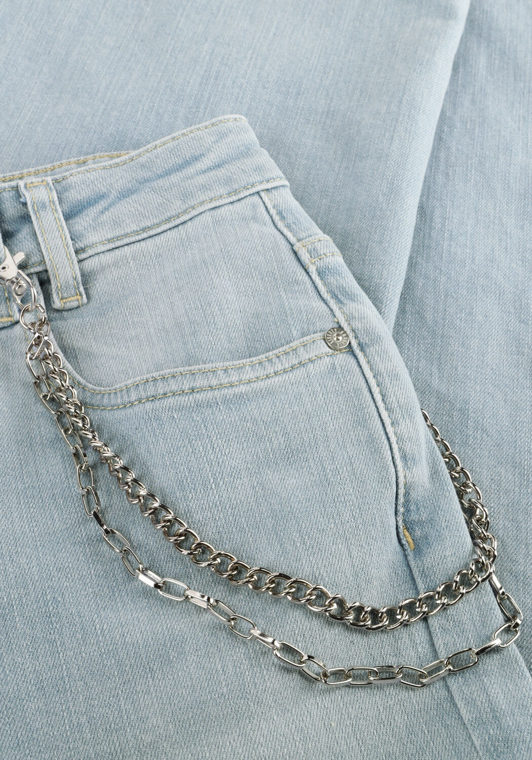 Hellblau FRANKIE & LIBERTY Wide jeans FRANKIE STRAIGHT-LEG WESTERN YOKE - large