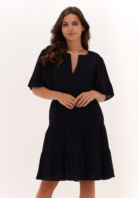 Schwarze SCOTCH & SODA Minikleid MIDI-LENGTH PANELED DRESS WITH GATHERING DETAILS - large