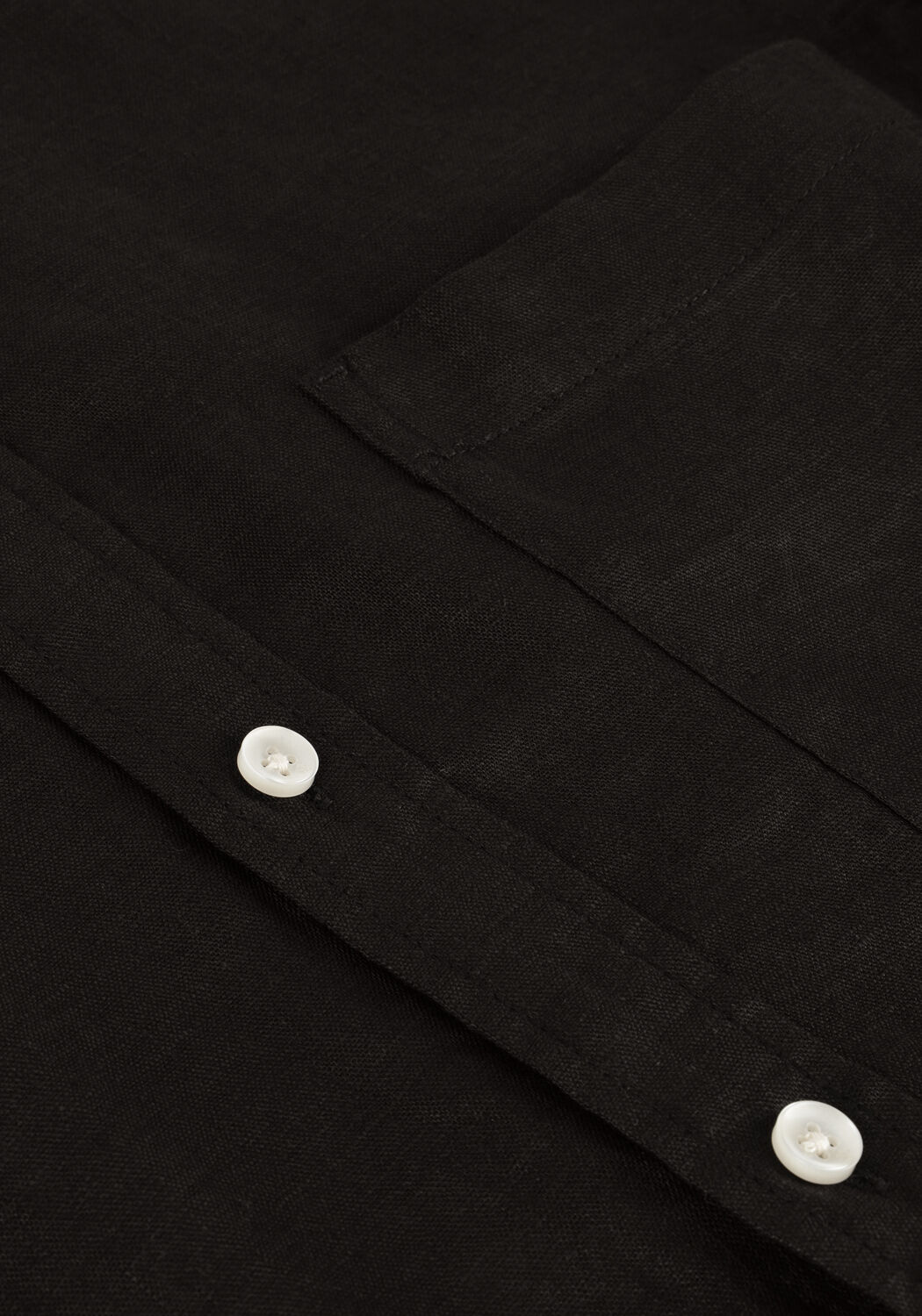 Schwarze SCOTCH & SODA Casual-Oberhemd LINEN SHIRT - large