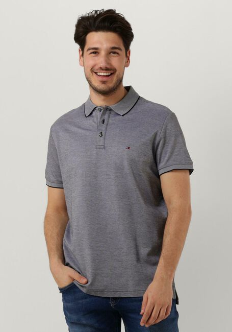 Graue TOMMY HILFIGER Polo-Shirt OXFORD LOGO COLLAR REG POLO - large