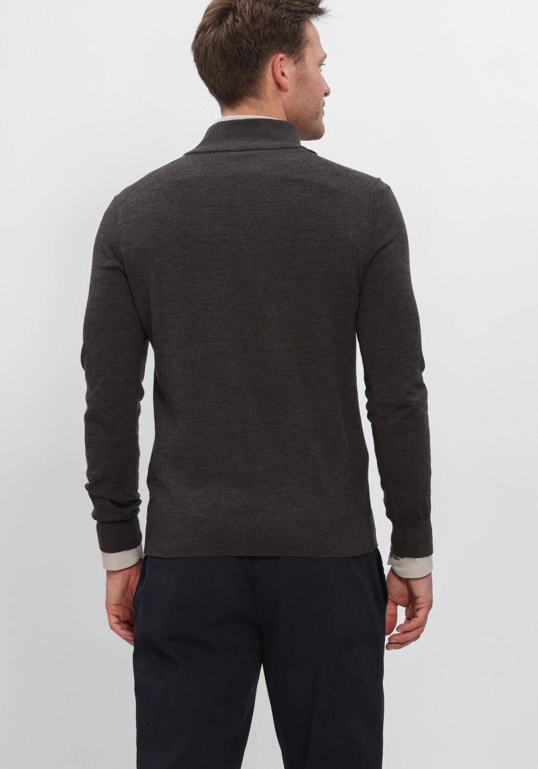 Anthrazit PROFUOMO Pullover EXTRAFINE MERINO - large