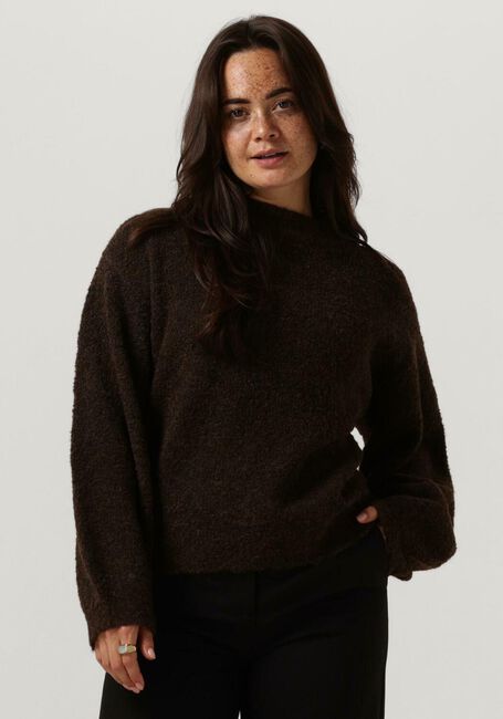 Braune NOTRE-V Pullover NV-CLARICE BOUCLE KNIT BLOUSE - large