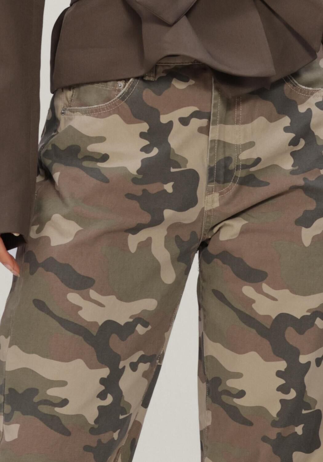 Mehrfarbige/Bunte CATWALK JUNKIE Straight leg jeans CAMO SUPER BARREL FIT JEANS - large