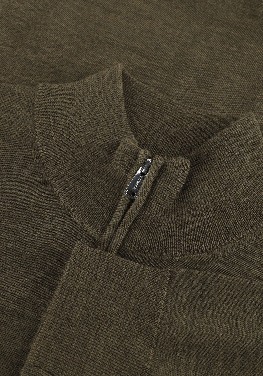 Gr&uuml;ne PROFUOMO Pullover PULLOVER HALF ZIP MERINO - large