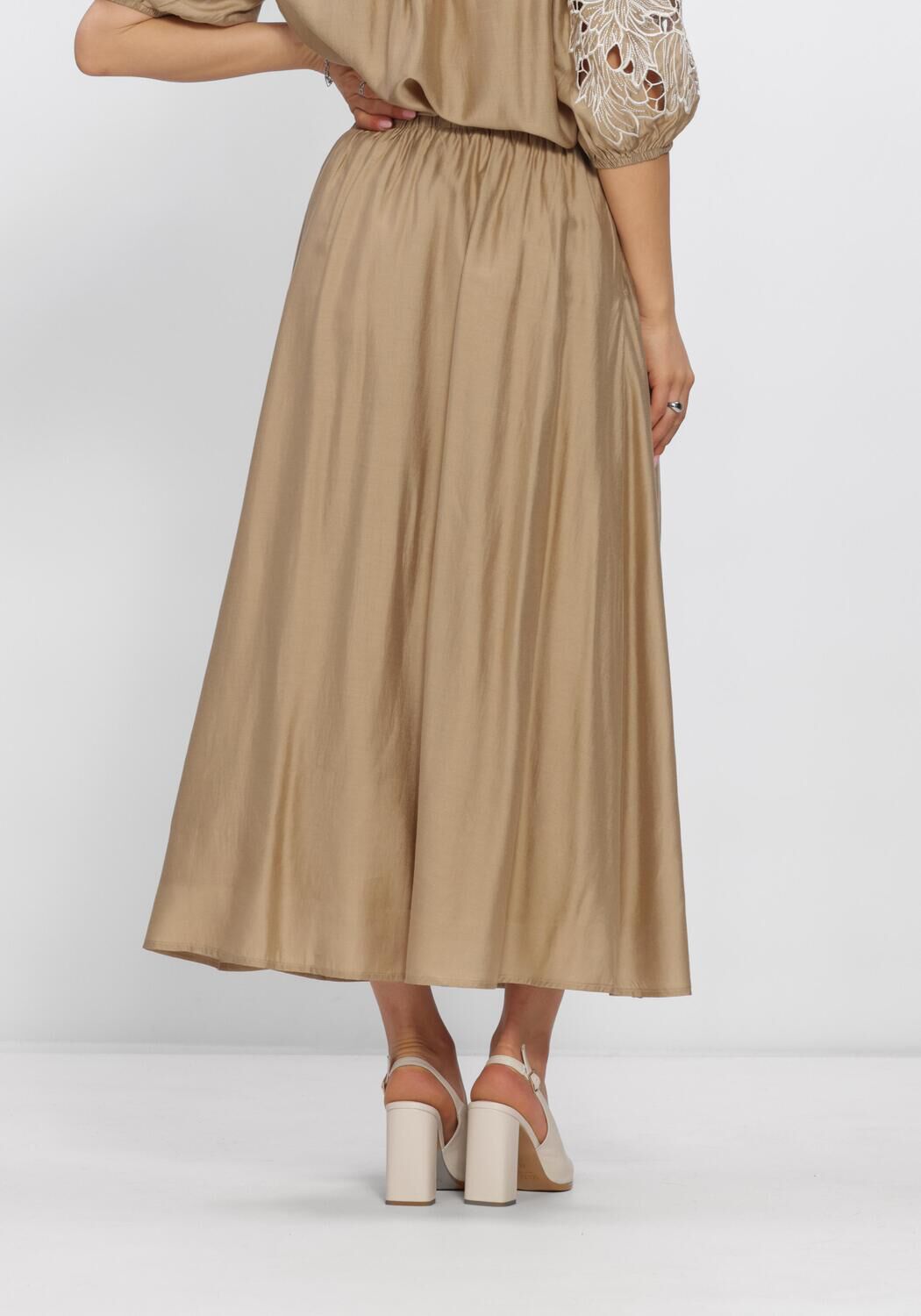 Camelfarbene NUKUS Maxirock FLOORTJE SKIRT - large