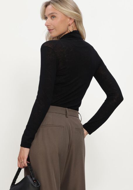 Schwarze SELECTED WOMEN Top SLWVENDY WOOL LS KNIT ROLL NECK - large